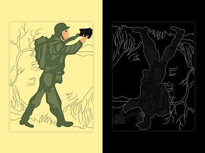 soldier art artwork characterdesign creative faces flatdesign illustration soldier vector illustration vectorart