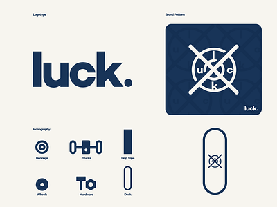 Luck-Branding branding clean design figma kovalev logo luck modern nicholas presentation simple skateboard vector