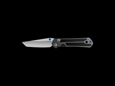Chris Reeve Sebenza black clean design edc figma illustration knife kovalev modern nicholas simple vector