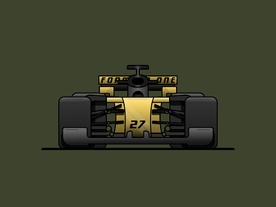 Formula1 black car clean figma formula1 gradient illustration kovalev modern nicholas simple vector yellow