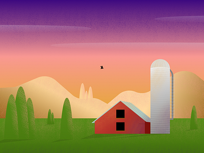 Farmhouse Sunset