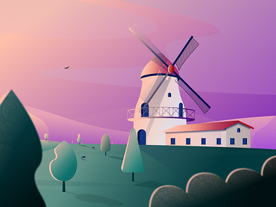 Windmill Illustration