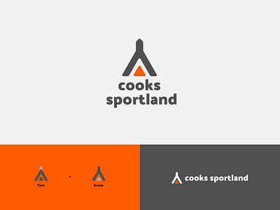 cooks sportland redesign branding camping clean design figma fishing hunting kovalev logo modern nicholas simple vector