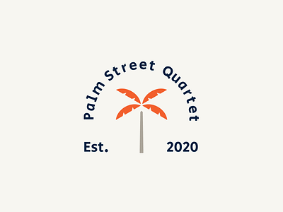 Palm Street Quartet - Concept badge branding clean design figma kovalev logo modern nicholas orange palm tree quartet simple street vector