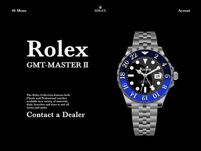 Rolex website clean illustration kovalev modern nicholas simple vector website