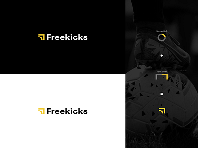 Freekicks Logo clean design figma freekicks futbal graphic design kovalev logo modern nicholas simple soccer vector