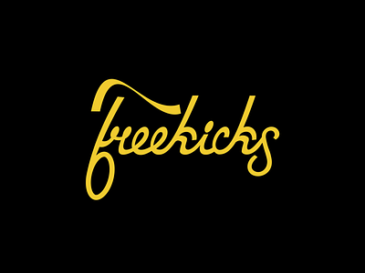Freekicks Logotype clean custom design figma futball illustration kovalev logo logotype modern nicholas simple soccer vector wordmark