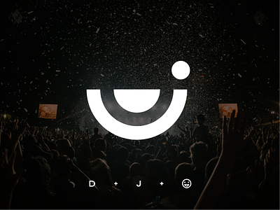 DJ logo clean design dj festival figma illustration kovalev logo modern music nicholas simple vector
