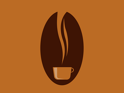 Coffee Logo Exploration bean brown coffee cup exploration illustration kovalev logo nicholas steam