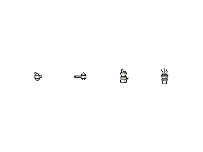 Coffee Icons black branding clean coffee figma icons illustration kovalev logo modern nicholas simple