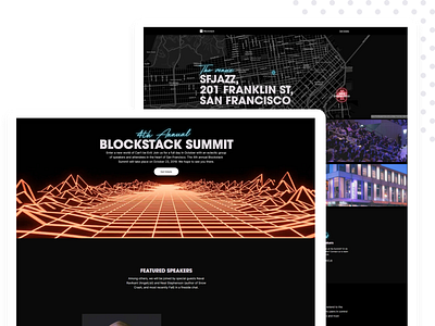 Blockstack Summit website agency development event glitch effect website website development