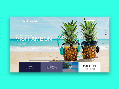 Visit Ambon design designer landingpage modern design tourism ui uidesign