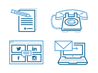 Evolution of Communication computers deck email flat icons ideas letters line art old school pencil social media telephone