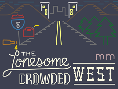 Modest Mouse - Lonesome Crowded West 2d album art fan art flat illustration indie line modest mouse music outline rock