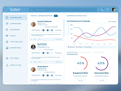 UI Dashboard Concept - WIP blue dashboard data interface interface design ui ui design ux web design web interface