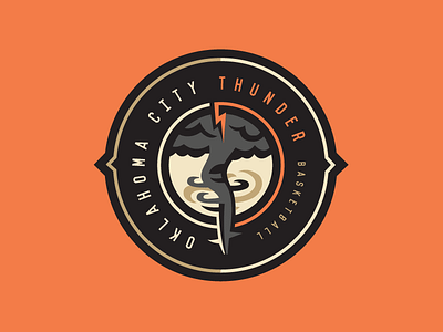 OKC Thunder - Tornado Roundel Logo basketball brand brand identity identity logo logotype nba thunder tornado