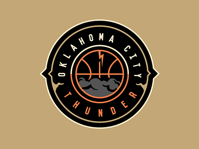 Thunder Roundel 2 balls basketball brand identity logo logotype nba roundel sport sports symbol thunder
