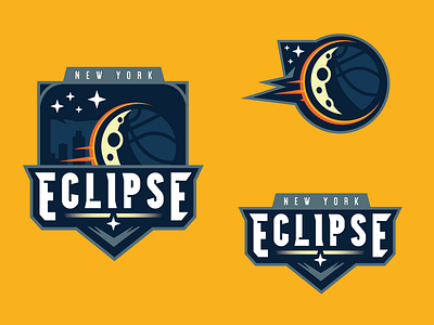 Eclipse Basketball basketball branding design logo logos nba sports vector yellow