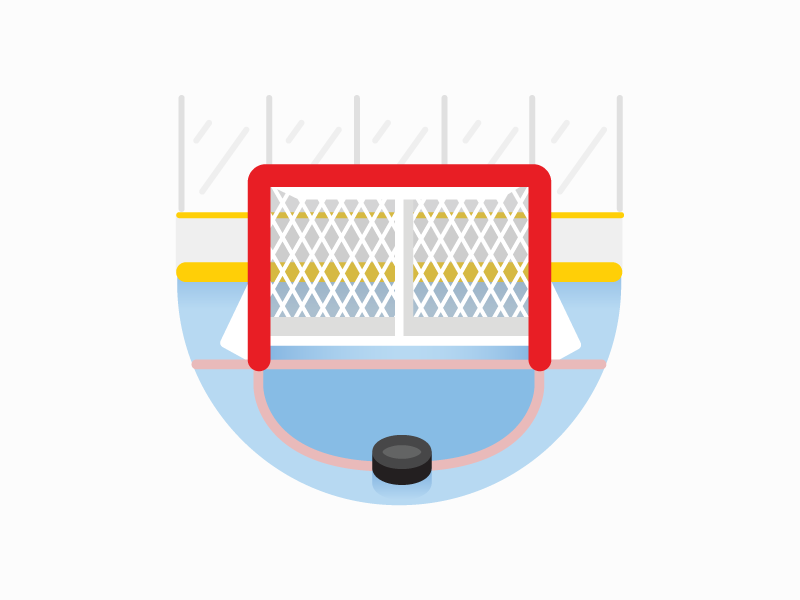 Hockey net illustration by elliott strauss on dribbble