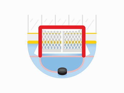 Hockey Net illustration design hockey ice illustration logo net puck sports sports logo vector web webdesign