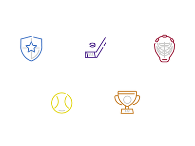 Sports Icons WIP design icon icon design icon set icons illustration illustrations line line icons sports