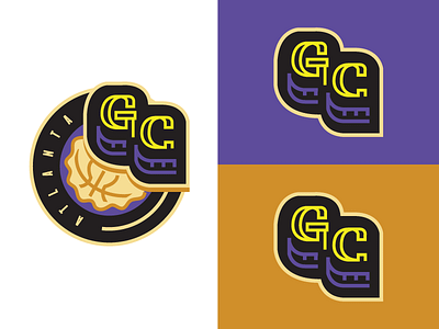 Atlanta Gold Club basketball basketball branding design logo logos nba purple sports vector yellow