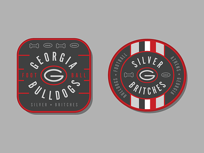 UGA Football Patches branding bulldogs football georgia logo patch roundel southeast sports uga university vector