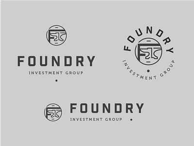 Foundry Lockups anvil badge brand branding clean icon lockup logo mark modern steel symbol