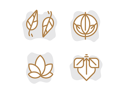 Holistic Icons holistic icon icons illustration leaf leaves line lotus medicine pain wellness