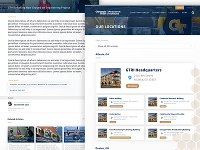 Georgia Tech UI 2 clean detail georgia locations research site tech ui ux web web design website