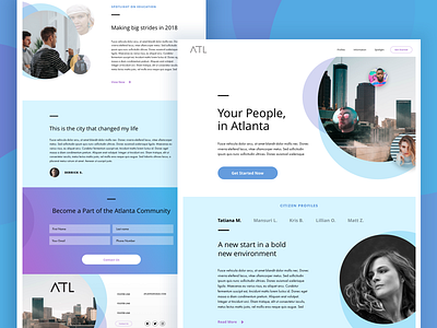 Atlanta Design Practice atlanta blue gradient homepage lander landing page purple ui ux web