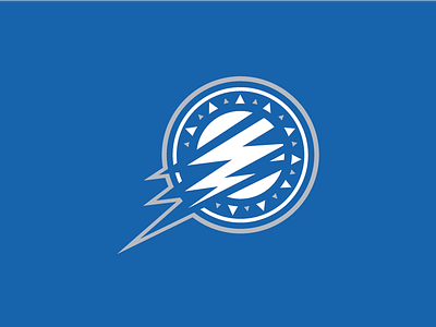 TB Lightning Logo blue brand branding design hockey logo logo design logos sports sports branding sports design team