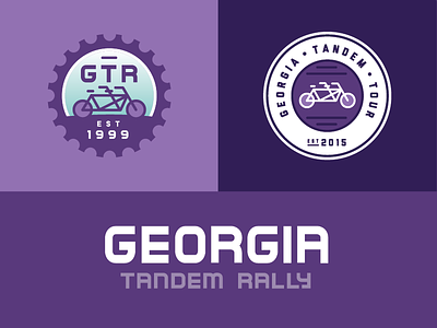 Georgia Tandem Rally Brand bike bikes brand brand identity branding clean illustration logo logo design modern stroke