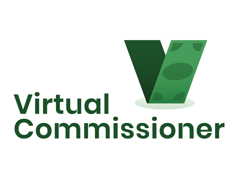 Virtual Commish vector type icon typography wordmark lockup brand identity brand brand design logo design logo