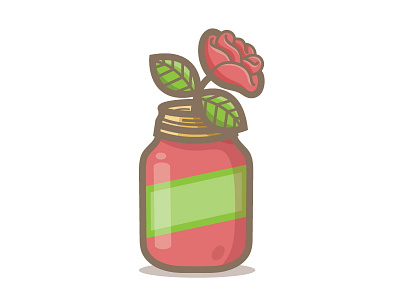 Pasta Jar flower jar lineart lines mason jar pasta sauce vector vector art