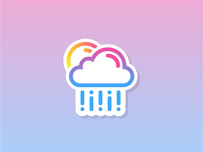 Weather Icon app clean design drawing flat icon illustration logo mark sketch ui