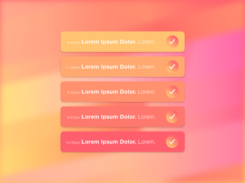 Checklist UI by Nick Jacoy on Dribbble