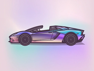 The Lambo app clean design drawing flat icon illustration logo mark sketch ui