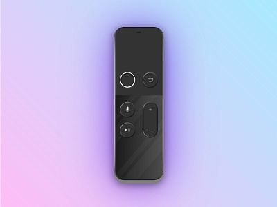 Apple Remote apple apple tv clean design flat illustration product remote vector