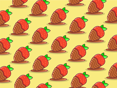 Chocolate Covered Strawberries app clean daily design drawing flat icon illustration lineart lines logo pattern sketch strawberries strawberry ui ux vector vector art wallpaper