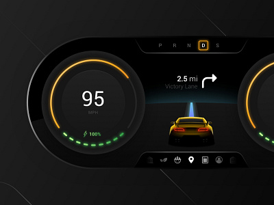 Digi Dash Concept car clean dashboard digital digital dash fresh glow gradient layout sketch ui user interface ux visual