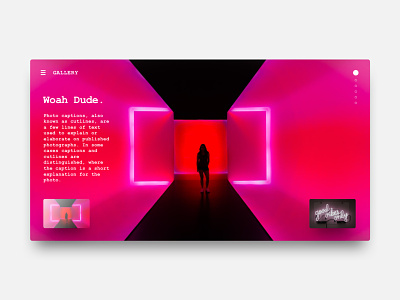 Gallery Viewer app brand card clean courier gallery gradient interface layout neon photo photography profile sketch ui user ux viewer visual design web