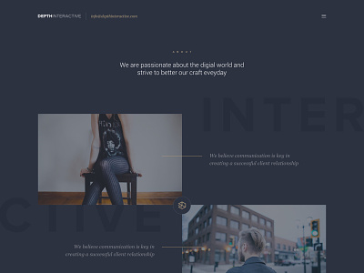 New Depth Website about us agency design website