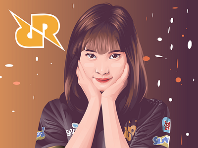 RRQ Vivi adobe best design bestvector cartooning design art drawing evos game illustration mobilelegends photoshop poster pubg rrq vector art