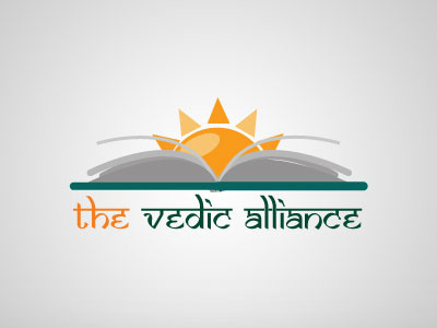 Vedic Alliance logo design book creative debut dribbble education flat illustration logo school sun vedic