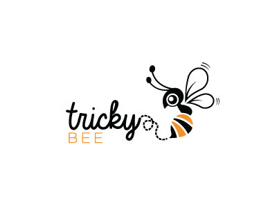 Trickybee bee brand business dribbble education flat graphic illustration insect logo typography