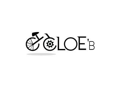 Cycloeb black brand cycle flat graphic illustration logo typography vehicle