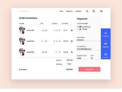 Daily UI Day 2: Check Out Page website design