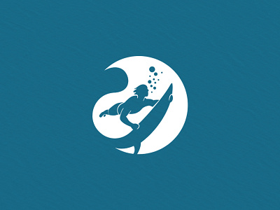 Logo for Deep Blue Extreme Watersports design logo surfing watersports