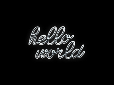 hello world lettering typography